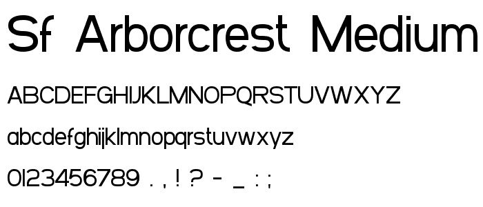SF Arborcrest Medium font